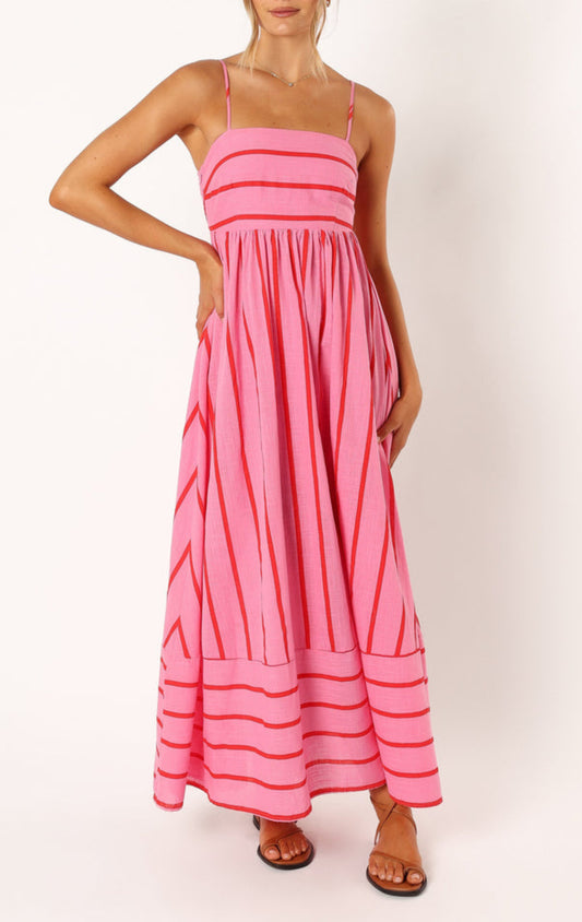 Stripe Slip Maxi Dress